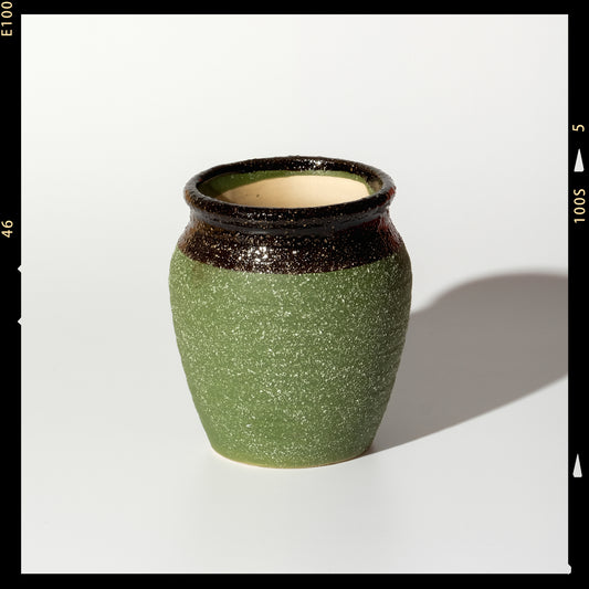 Two-tone Ceramic Succulent Planter Pot (Fine Lines Pattern)